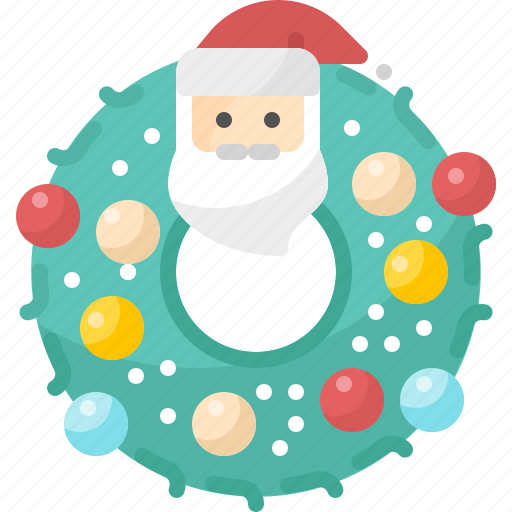 Christmas, claus, decoration, ornament, santa, wreath, xmas icon - Download on Iconfinder