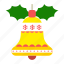 bell, christmas, decoration, jingle icon, ring icon, sound icon 