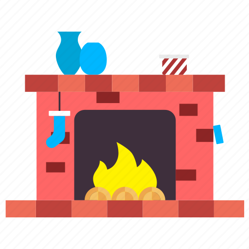 Christmas, cosiness, fire, fireplace, fireside, gift icon - Download on Iconfinder