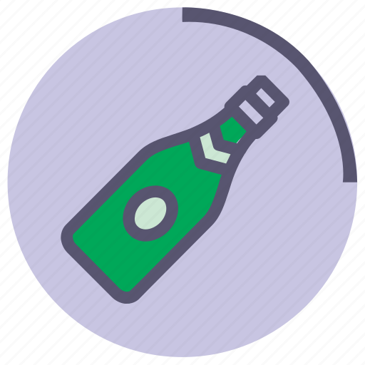 Alcohol, bottle, champagne, green, sparkling, violet, wine icon - Download on Iconfinder