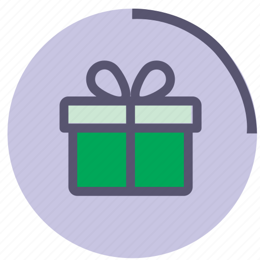 Christmas, gift, green, present, ribbon, surprise, violet icon - Download on Iconfinder