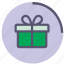 christmas, gift, green, present, ribbon, surprise, violet 