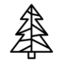 christmas, tree, xmas, forest, simple, minimalist