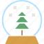 ball, christmas, crystal, gift, snow, tree, present 