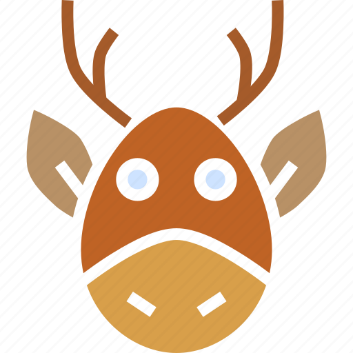 Christmas, claus, deer, new year, rein, santa, rudolph icon - Download on Iconfinder