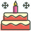 cake, candle, celebrate, christmas, celebration, new year