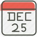 calendar, christmas, date, december, festival, celebration, holiday