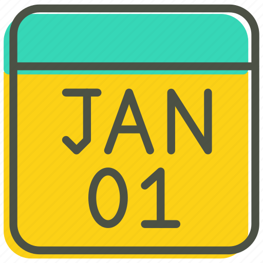 Calendar, date, january, celebration, event, month, new year icon - Download on Iconfinder