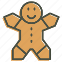 christmas, cookie, gingerbread, man, new year, hygge