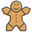christmas, cookie, gingerbread, man, new year, hygge 