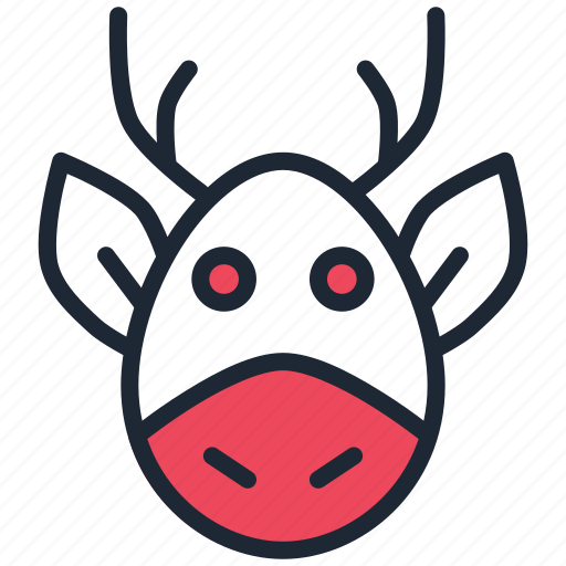 Animal, christmas, deer, new year, rein, rudolph, santa icon - Download on Iconfinder
