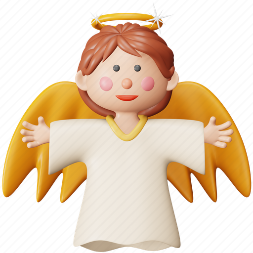 Christmas, angel, celebration, decoration, wings, blessing, xmas 3D illustration - Download on Iconfinder