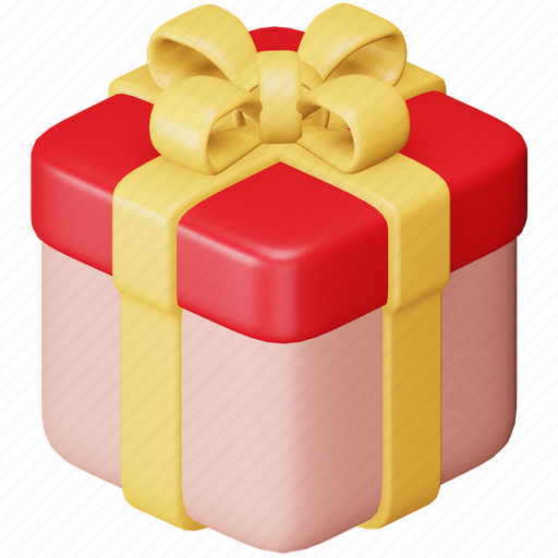 Christmas, gift, box, celebration, gift box, present, surprise 3D illustration - Download on Iconfinder
