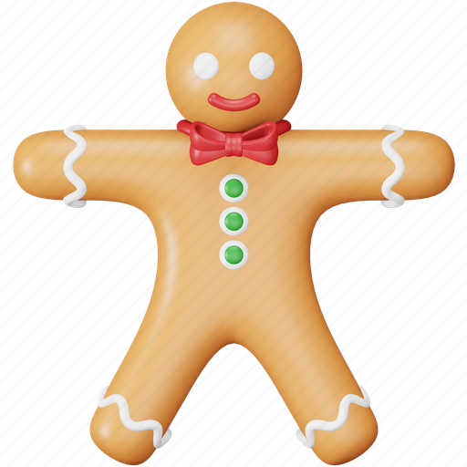 Christmas, gingerbread, celebration, decoration, cookie, sweets, xmas 3D illustration - Download on Iconfinder