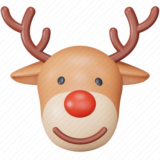 Christmas, reindeer, winter, animal, deer, holiday, xmas 3D illustration - Download on Iconfinder