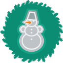 snowman, wreath, christmas, xmas
