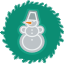 snowman, wreath, christmas, xmas 