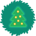 wreath, tree, christmas, xmas