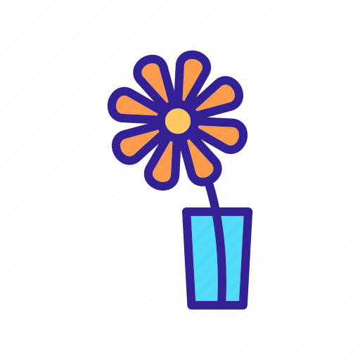 Blooming, chrysanthemum, daisy, flower, flowering, fragrant, outline icon - Download on Iconfinder