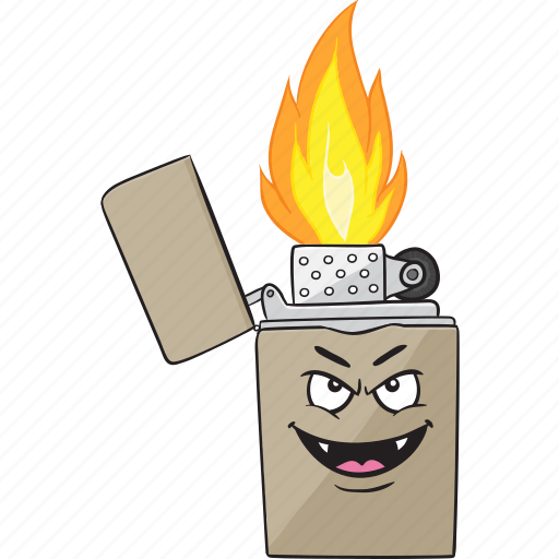 Cartoon, cigarette, emoji, lighter, smiley icon - Download on Iconfinder