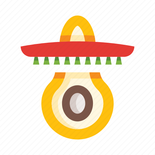 Avocado, mexican, sombrero, mexican hat, mexico, cinco de mayo, mariachi icon - Download on Iconfinder