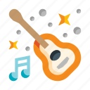 guitar, music, rock, acoustic, instrument, musical, cinco de mayo, day of the dead, music notes