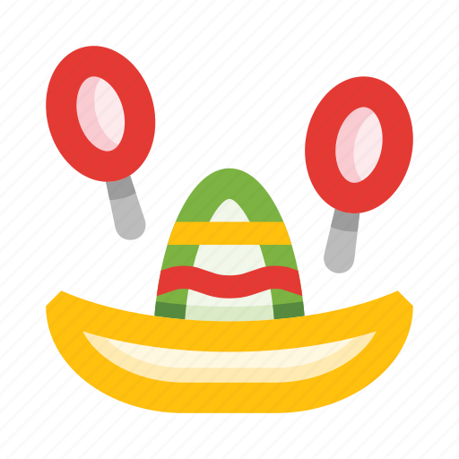 Mariachi, sombrero, mexican hat, traditional, cinco de mayo, celebration, maracas icon - Download on Iconfinder