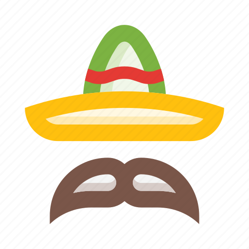 Mexican, sombrero, mustache, mexican hat, moustache, mexico icon - Download on Iconfinder
