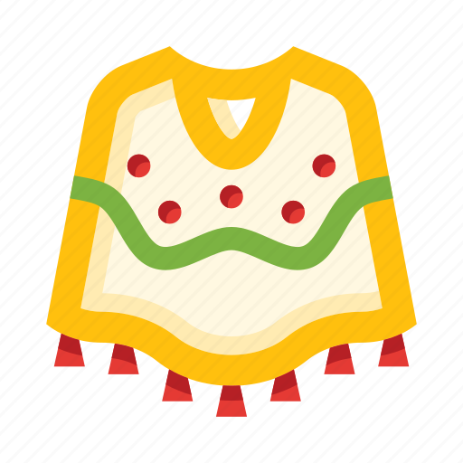 Poncho, clothes, latin america, mexican, mexico, ethnic, costume icon - Download on Iconfinder