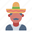 mariachi, man, people, moustache, avatar, user, mexico, mexican, cinco de mayo 