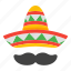 mexico, cincodemayo, festival, parades, sombrero, hat, moustache 
