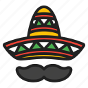 mexico, cincodemayo, festival, parades, sombrero, hat, moustache