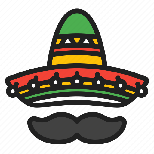 Mexico, cincodemayo, festival, parades, sombrero, hat, moustache icon - Download on Iconfinder