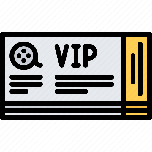 Vip, ticket, film, cinema, movie icon - Download on Iconfinder