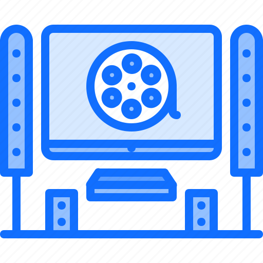Tv, home, theater, speaker, film, cinema, movie icon - Download on Iconfinder