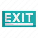 close, direction, exit, sign