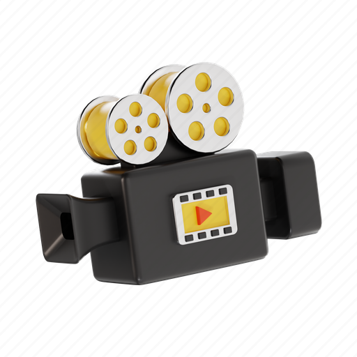 Film projector, device, media, technology, projector, player, cinematography 3D illustration - Download on Iconfinder