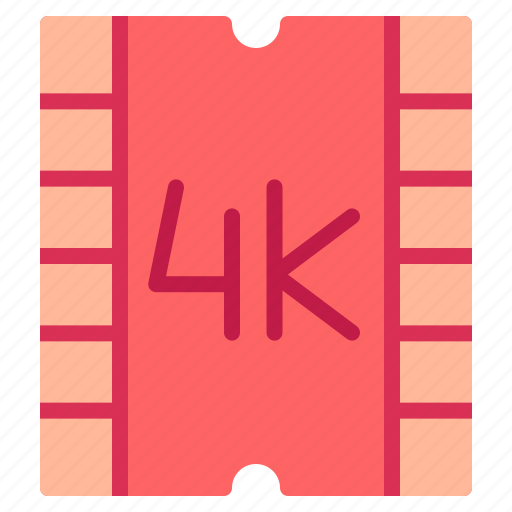 4k, cinema, entertainment, film, movie, quality, watching icon - Download on Iconfinder
