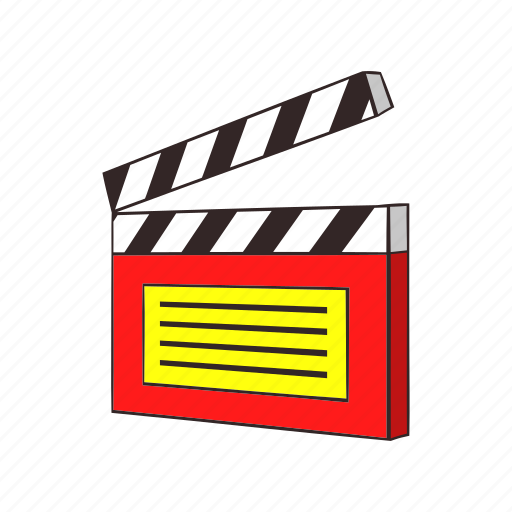 Cartoon, clapperboard, cut, display, numbers, punch, sign icon - Download on Iconfinder