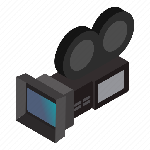 Camera, cinema, film, isometric, lens, movie, reel icon - Download on Iconfinder