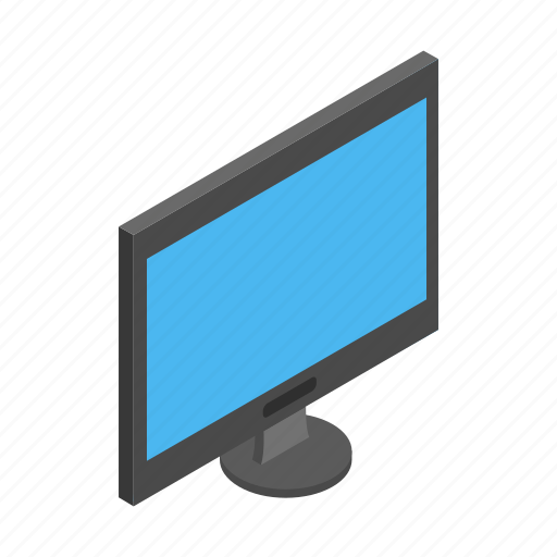 Display, isometric, monitor, screen, television, tv, white icon - Download on Iconfinder