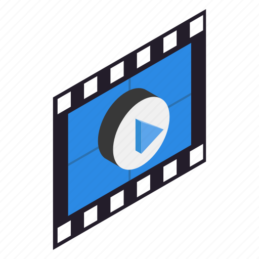 Border, film, filmstrip, frame, isometric, photo, strip icon - Download on Iconfinder