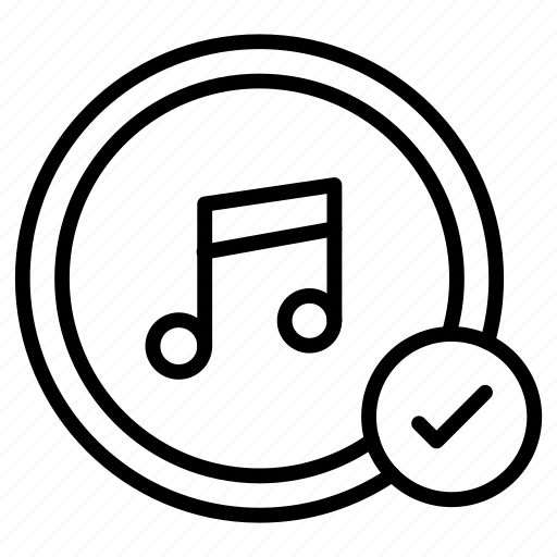 Music, player, quaver, musical, note, check icon - Download on Iconfinder