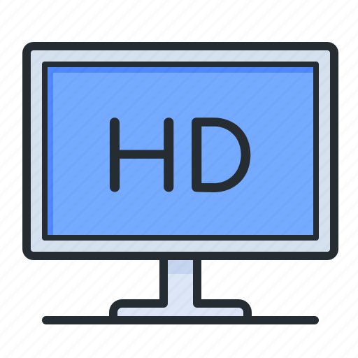 High, definition, screen, hd cinema icon - Download on Iconfinder
