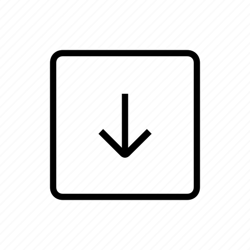 Arrow, bottom, sign, square icon - Download on Iconfinder