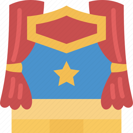 Curtain, stage, show, theater, carnival icon - Download on Iconfinder