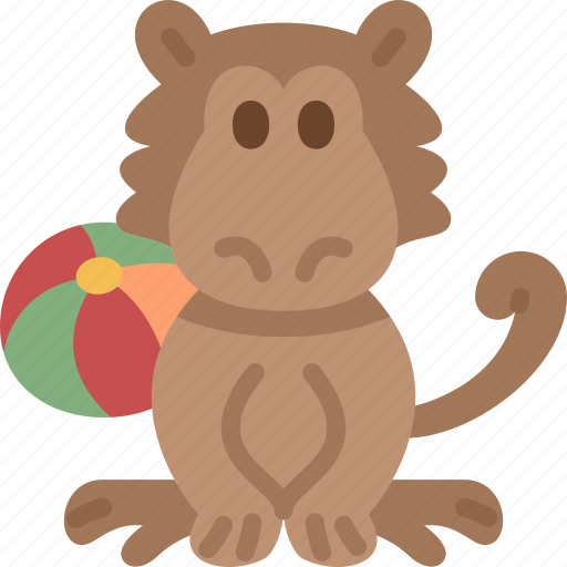 Monkey, ball, animal, show, funny icon - Download on Iconfinder