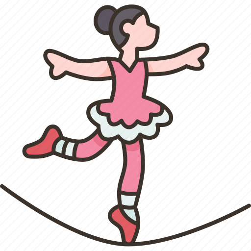 Acrobatic, rope, walking, balance, gymnast icon - Download on Iconfinder