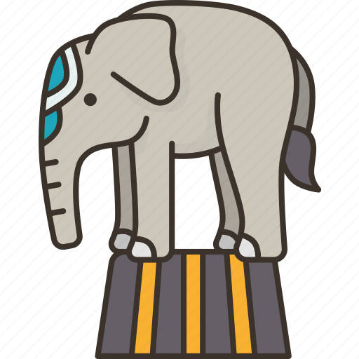Elephant, show, animal, carnival, performance icon - Download on Iconfinder