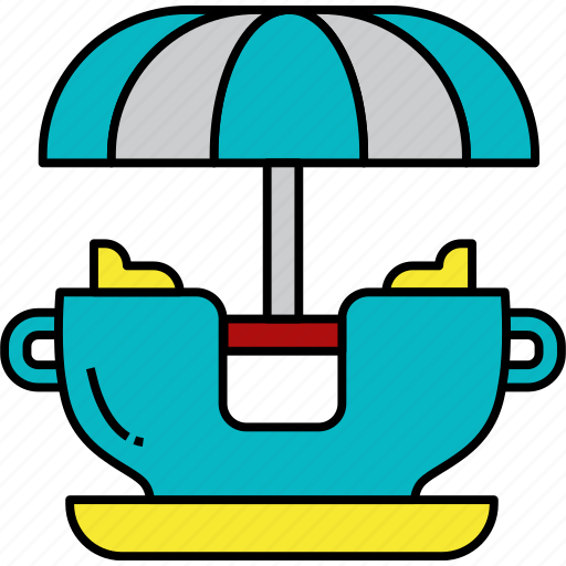 Spinning, teacup, carnival, carousel, cup, entertainment, fun icon - Download on Iconfinder